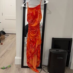 City Triangles Orange High Low Dress